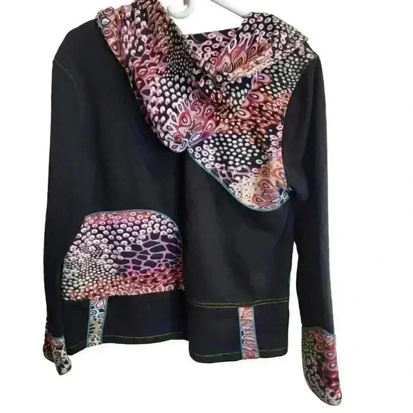 Parsley & Sage Womens Sweatshirt Art To Wear Top Size Medium Abstract Patchwork - Picture 3 of 8